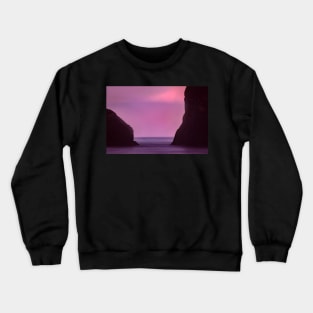 Sunset between two rocks Crewneck Sweatshirt